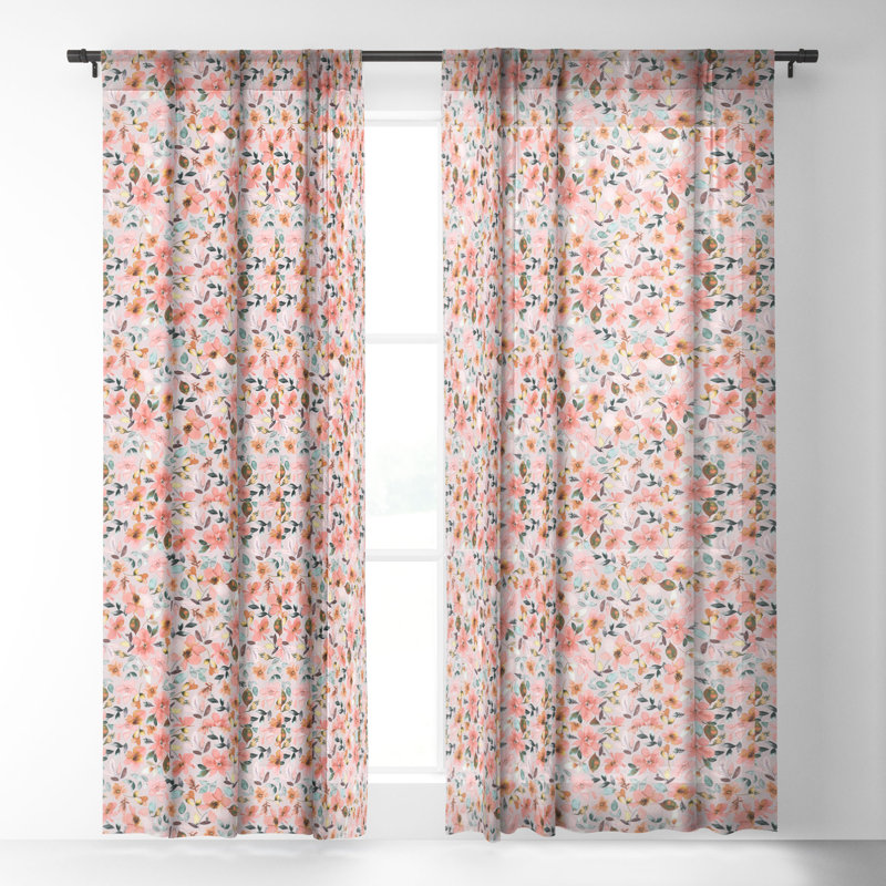 Ensemble de 2 rideaux de fenêtre en romantisme Ninola Design Serenity, L 50 po x L 108 po