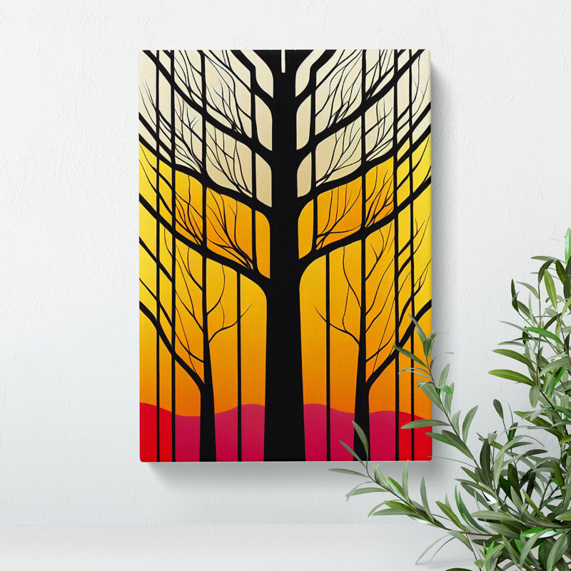 XC1022-4193X Striking Abstract Tree No.4 - Wrapped Canvas Print, Wrapped Canvas, 60cm H x 40cm W x 3cm D