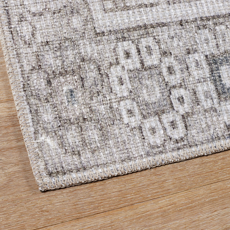 Union Rustic Machine Woven / Power Loomed Polyester Medallion Rug, Rectangle 5' x 7'6"
