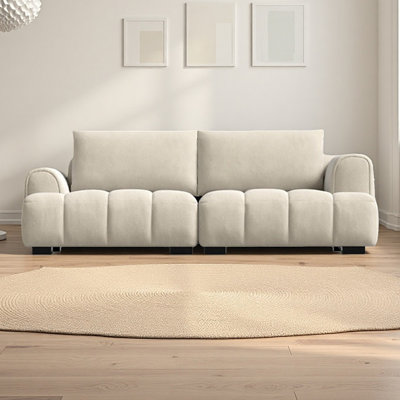 Causeuse-coussin modulaire en polyester beige