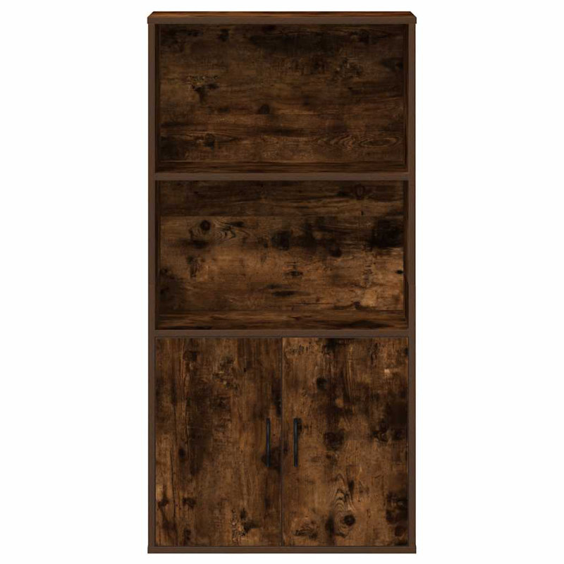 Bookcase 60X24x120 Cm Engineered Wood, Smoked Oak