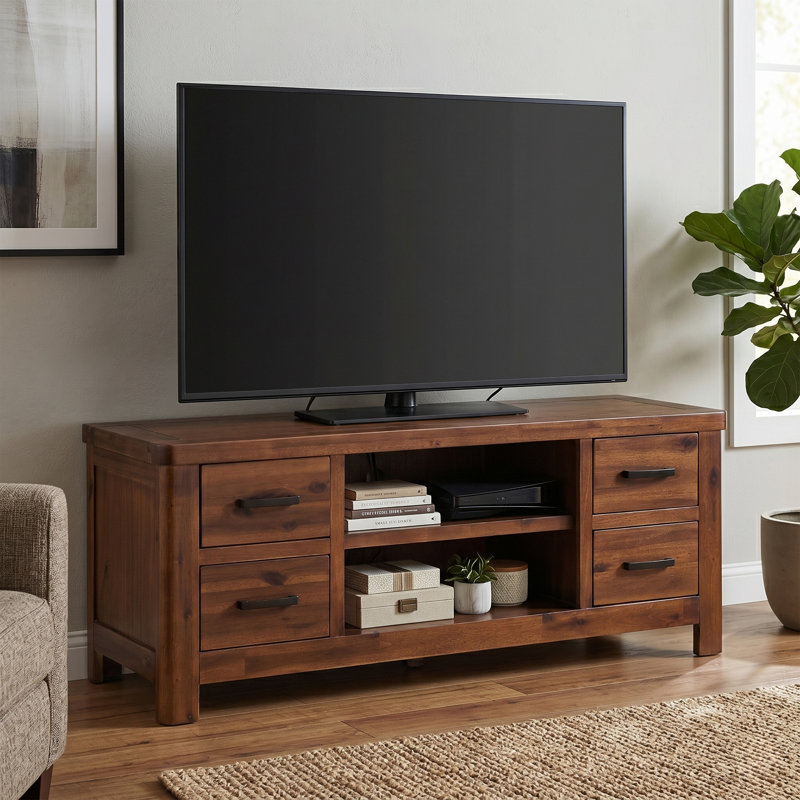 Oruada TV Stand for TVs up to 58", Dark Brown