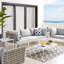 Ensemble de sièges de patio en aluminium à tissage panier 8 pièces Harmony par Modway-58125783-58125781