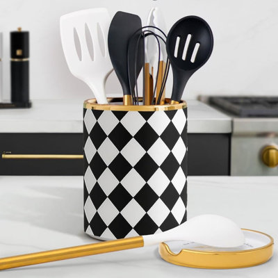 Ceramic / Porcelain Round Utensil Crock