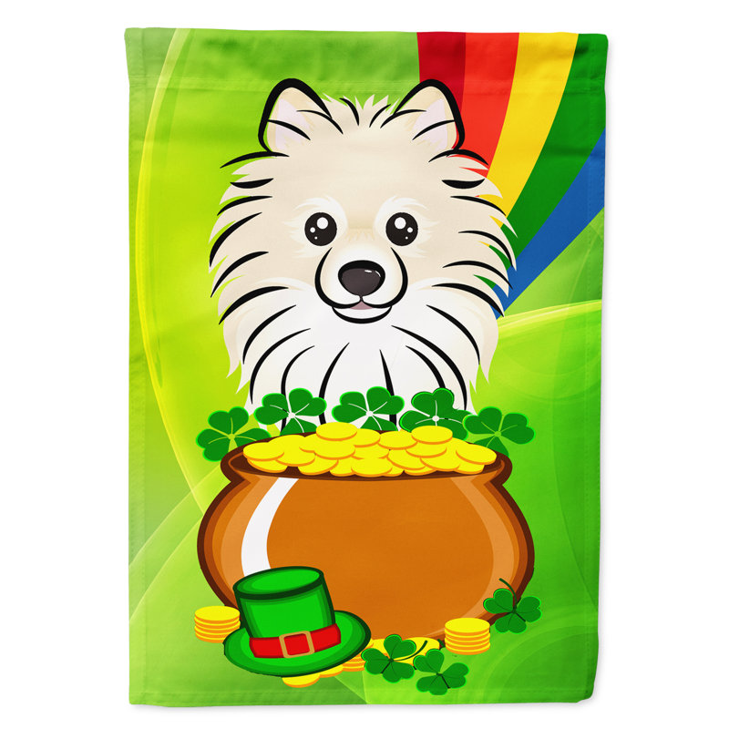 Drapeau de jardin Arella St. Patrick's, Loulou de Poméranie