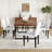 Modern Rectangular Dining Table Set For 6| 71″ Wood & Metal Table With Chairs-349014566-349014561-351118909