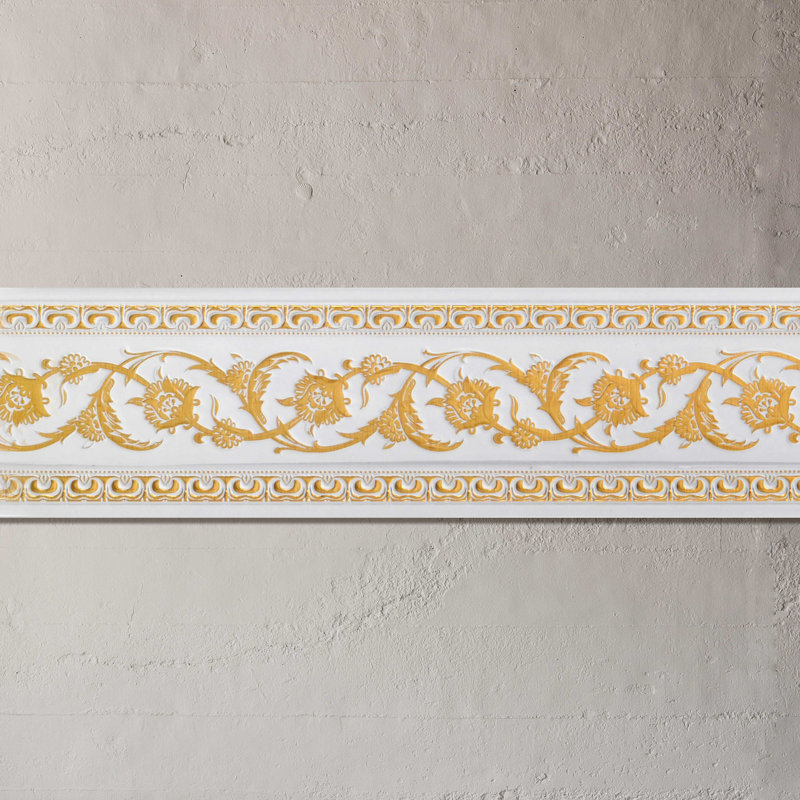 6"H x 92"W x 1/4"D Chair Rail, French White