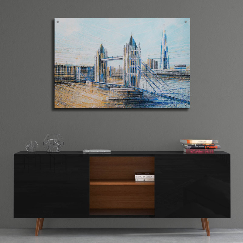 Wrought Studio ™ «London - Tower Bridge In Af après Light» par Marc Todd, art mural en verre acrylique