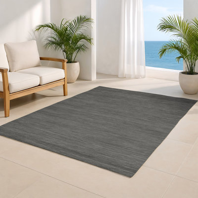 Tapis d'intérieur et extérieur gris uni