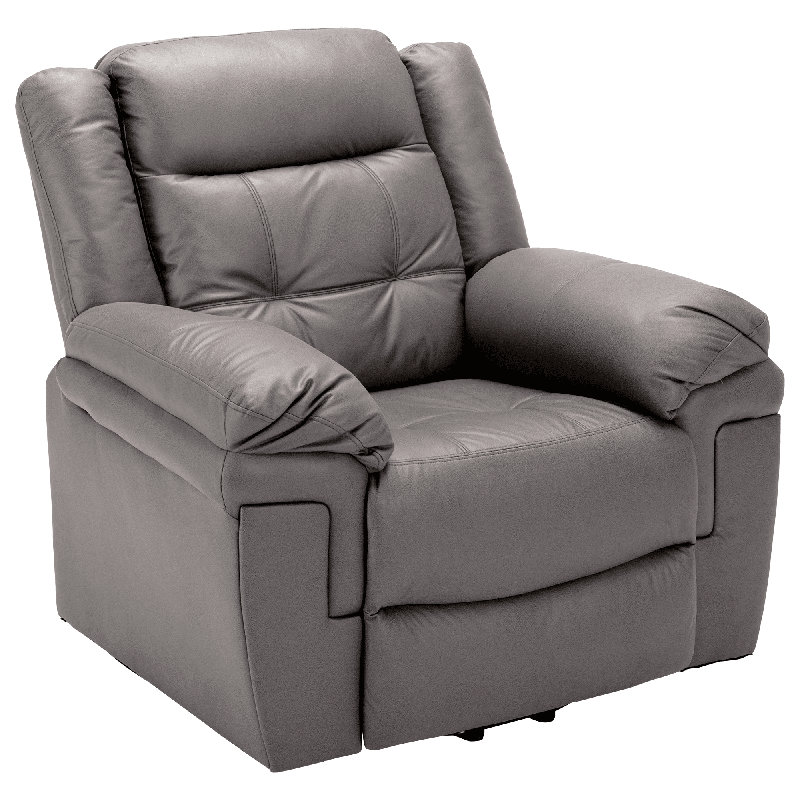 Garit Faux Leather Heated Massage Chair, Grey