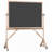 Freestanding Porcelain Reversible Magnetic Medium - 4' - 6' Chalkboard-5212844-5212843