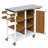 Outdoor Kitchen Island with Lockable Wheels, Storage Cabinet and Towel Rack-913943035