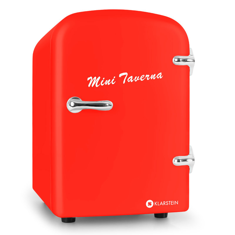 Klarstein 4m³ L Freestanding Mini Fridge, Red
