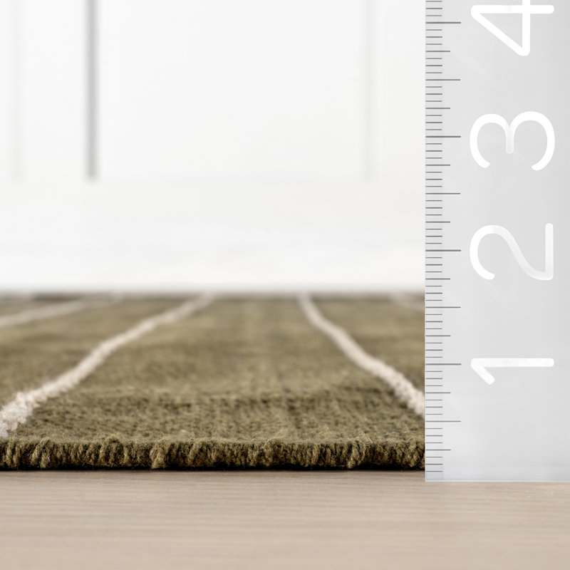 Nightwalk Striped Wool Area Rug, Rectangle 5' x 8'