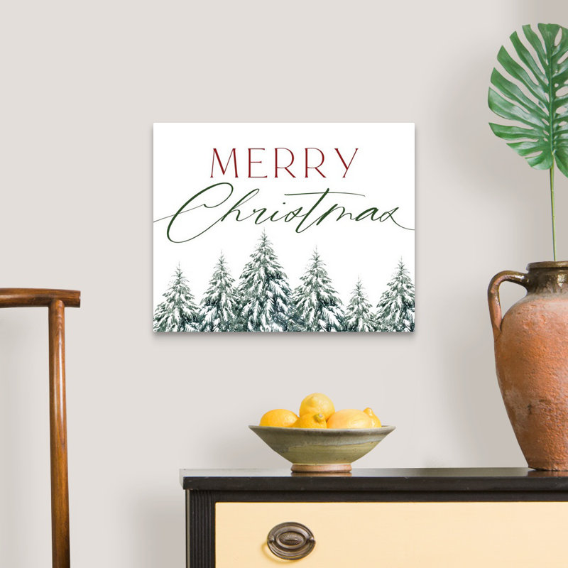 Arbre de Noël joyeux Noël-impression d’art textuel sur toile, Toile tendue, H 16 po x l 20 po x P 1,25 po