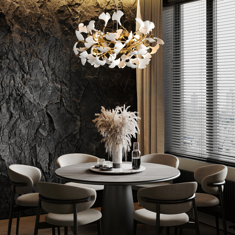 10- Light 32'' Ginkgo Chandelier