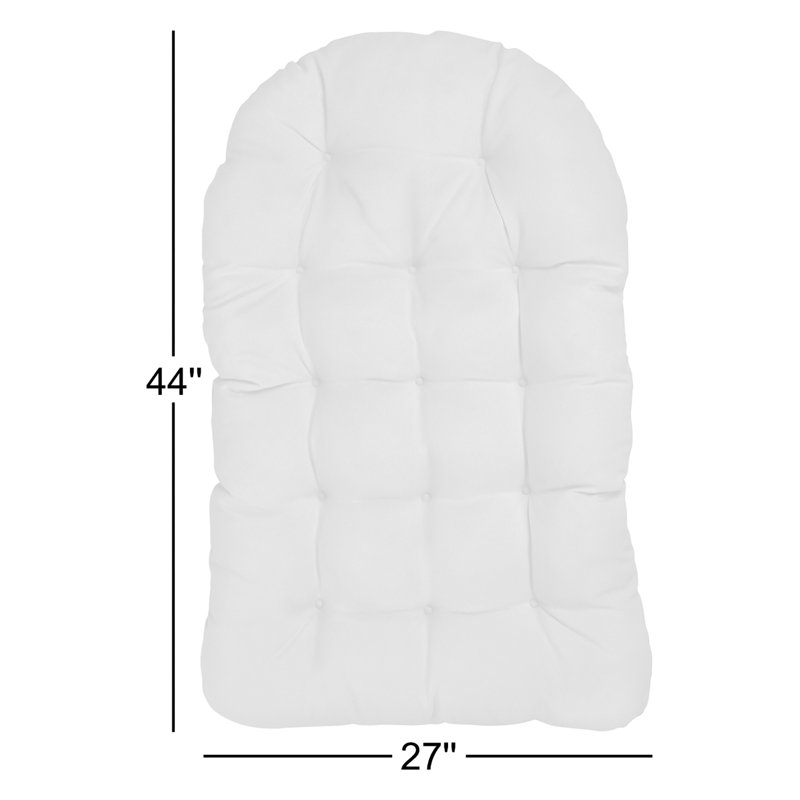 Outdoor Seat/Back Cushion Egg Chair Cushion, Charcoal
