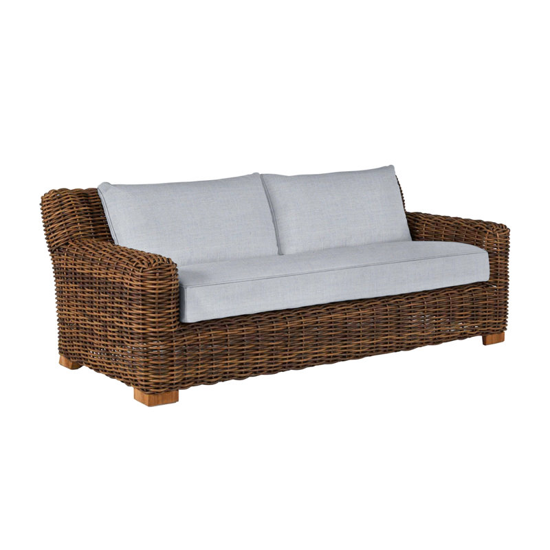 Montauk Sofa - Raffia, Welt, Linen Chambray, Standard Plus