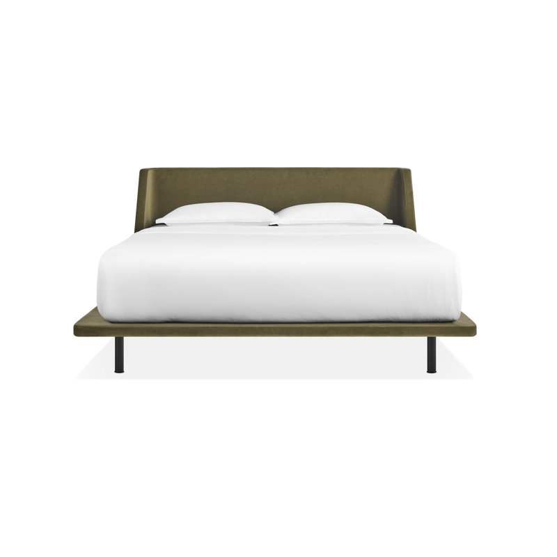 Nook Upholstered Bed, King, Moss Velvet