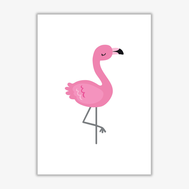 Children's Animals, Flamingo - Print, No Frame, 42 cm H x 30 cm W x 1 cm D