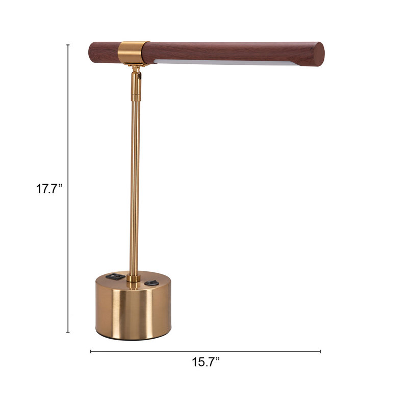 Lampe de table brun et laiton