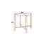 Veises Clear Glass Top With Champagne Finish End Table
