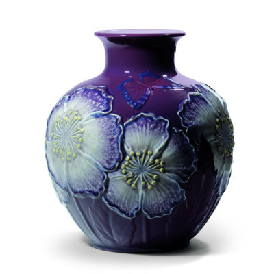 Purple 11" Porcelain Table Vase