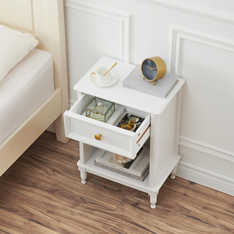 Ensemble de 2 tables de chevet, Blanc