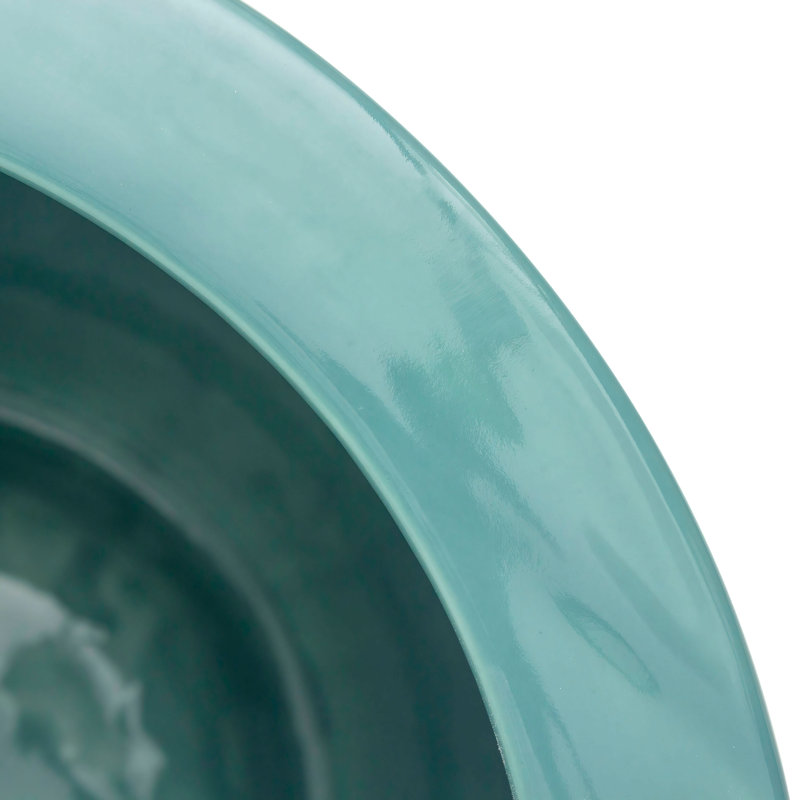 14" Sky Blue Fishbowl, Turquoise, 10.5" H X 14.5" W X 14.5" D