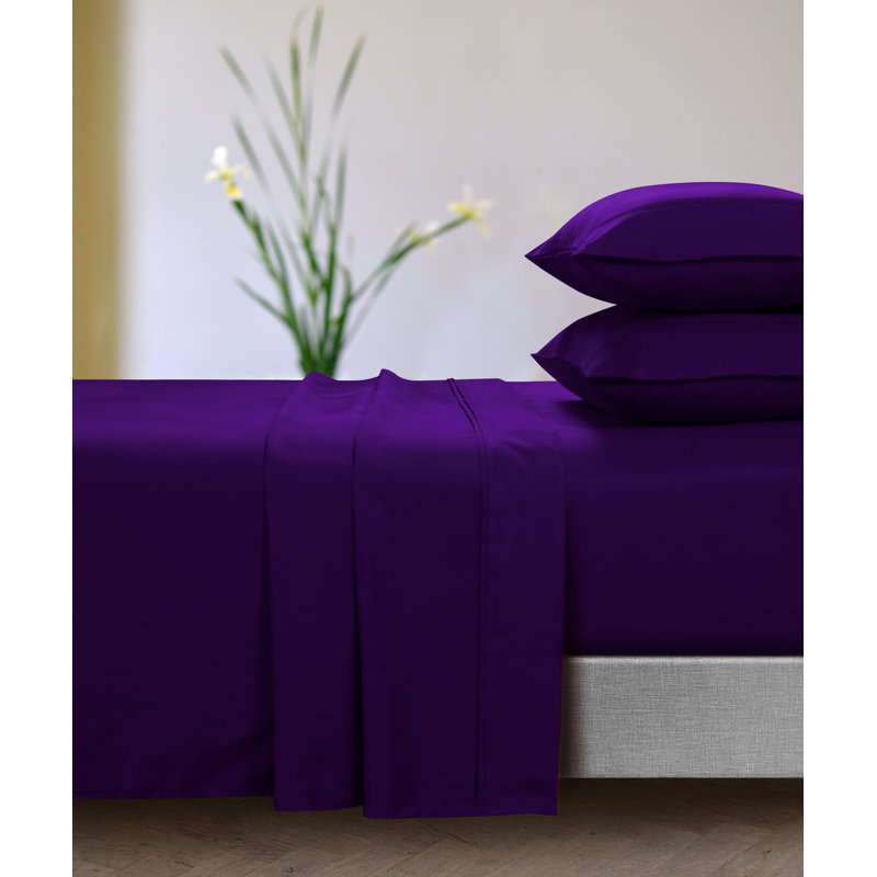 Microfiber Sheet Set, Fig, Twin XL Sheet Set + Fitted Sheet + 1 Pillowcases