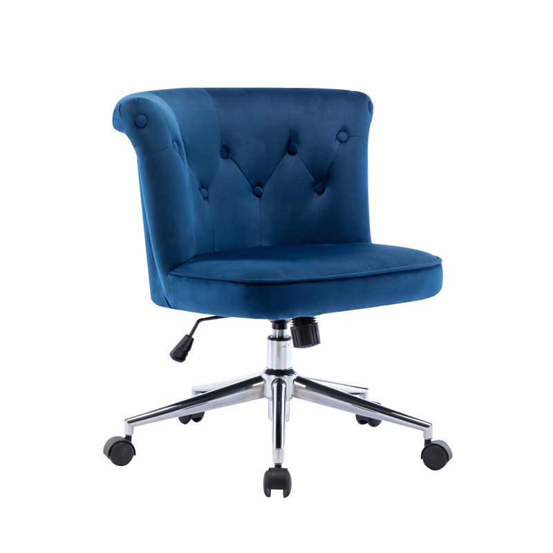 Velvet Office Chair, Blue