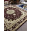 Infinity Oriental Area Rug in Burgundy/Beige