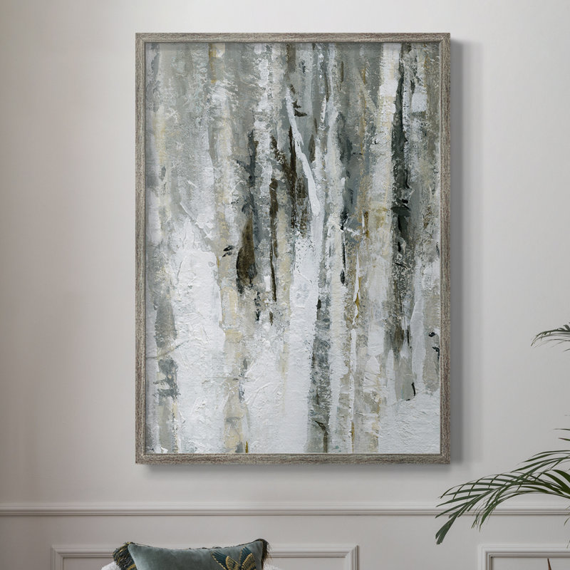 «Snowy Birch I», reproduction encadrée - bois massif, H 30 po x l 24 po