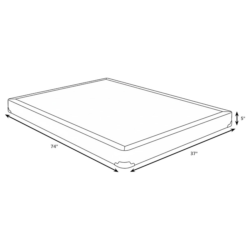 Sommier sommier simple 5 po Sigismondo, Standard Profile (5"), Twin