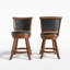 Tabouret de comptoir pivotant rembourré avec structure en bois massif-1747121854-1749428907