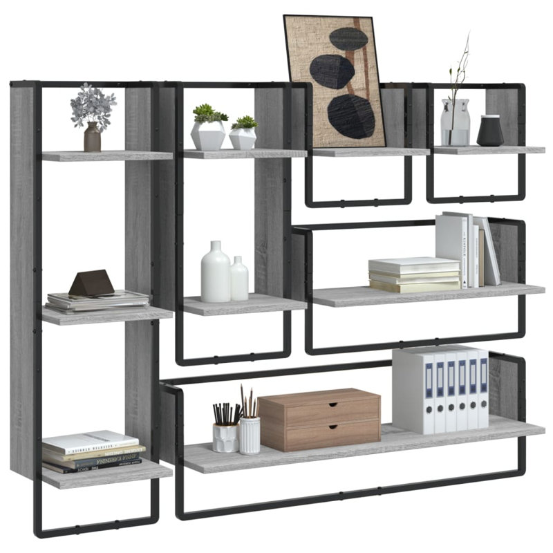 Antoinesha Floating Shelf, Grey Sonoma