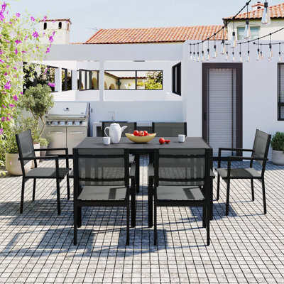 High-quality Steel Outdoor Table and Chair Set, Suitable for Patio, Balcony, Backyard