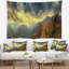 Paysage, montagnes du Caucase, tapisserie panoramique jaune-28486027
