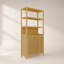 Support de rangement multi-scène haute capacité à deux portes de 64 pouces de hauteur, parfait pour organiser et maximiser l'espace dans n'importe quelle pièce