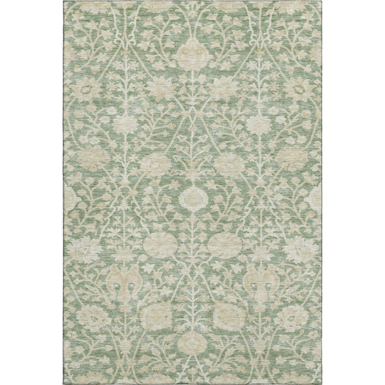 Premium Machine Washable Dahl AMF1086 Floral Rug