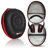 Deco Gear Wood Headphone Display Stand Secure Tabletop Holder with Hard Travel Case