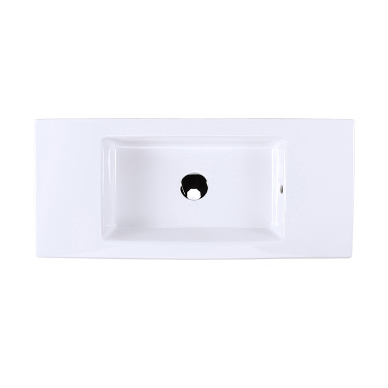 Dimini 31.75'' L Bathroom Sink, Wall Mounted Faucet