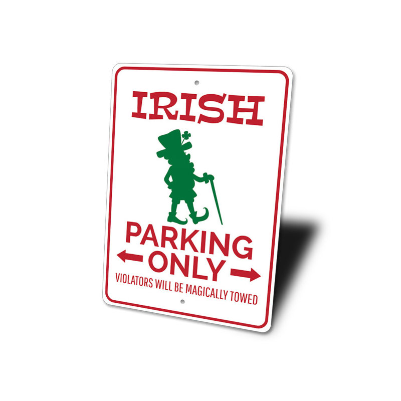 Enseigne irlandaise en aluminium, H 14 po x l 10 po x P 0,04 po