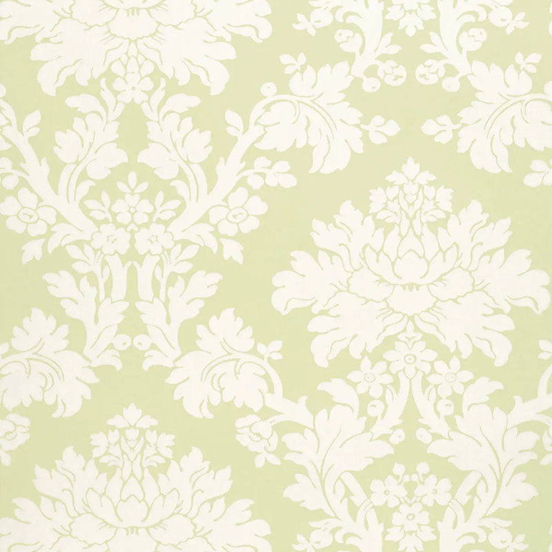 Tierni Damask Wallpaper, Celery