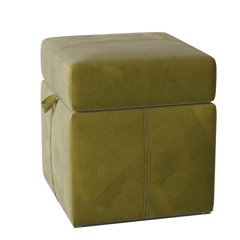 Preesall Upholstered Ottoman, Velvet Avocado