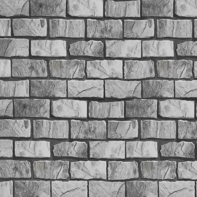 Rouleau de papier peint autocollant à peindre L 18 pi x L 24 po Ridenour, Gris / Beige