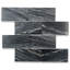 Silver Wave Black Forest Marble 3 in. x 6 in. Marble Tile