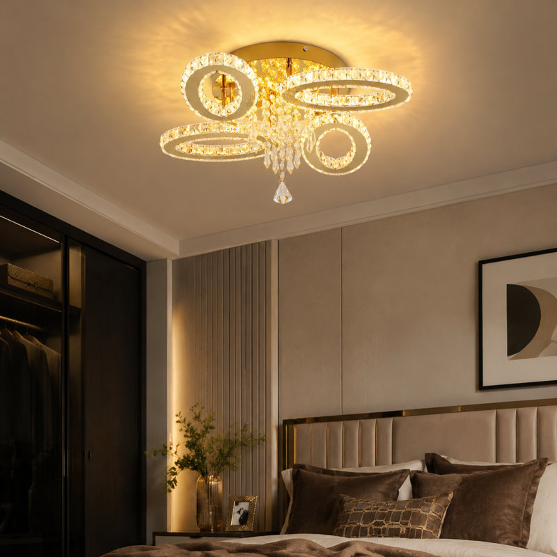 4 - Light Crystal LED Chandelier