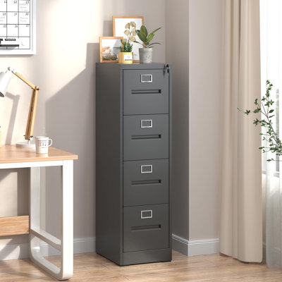 Abheek 4-Drawer Locking Metal Vertical File Cabinet