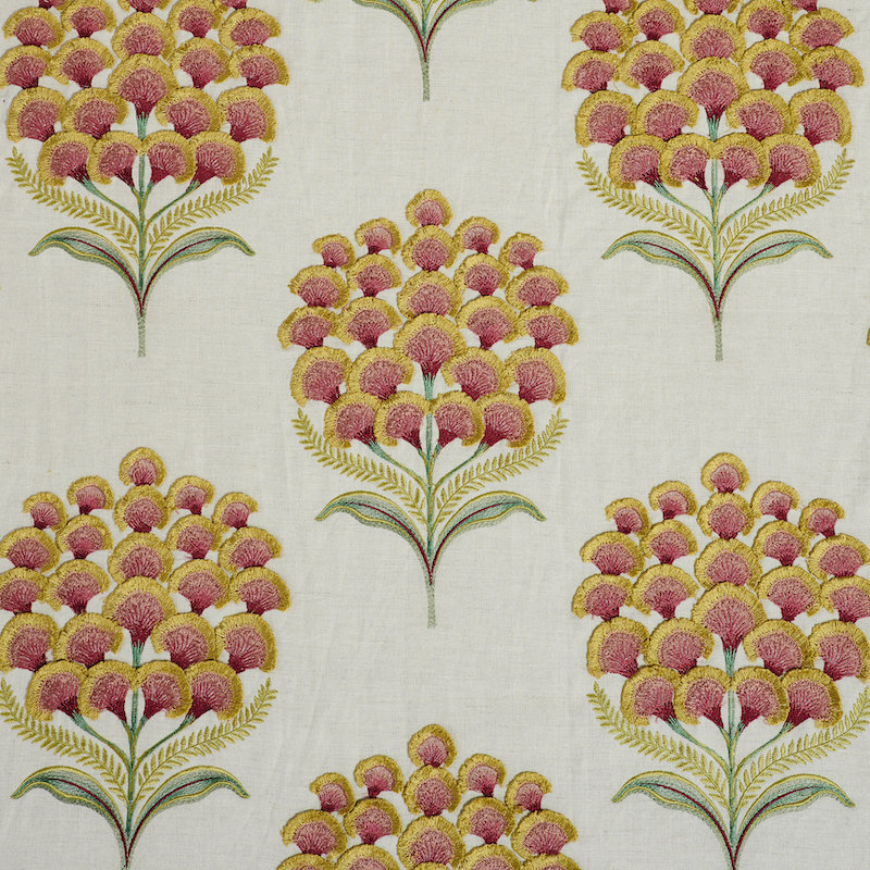 Aurelia Embroidery Fabric, Brown/ Neutral